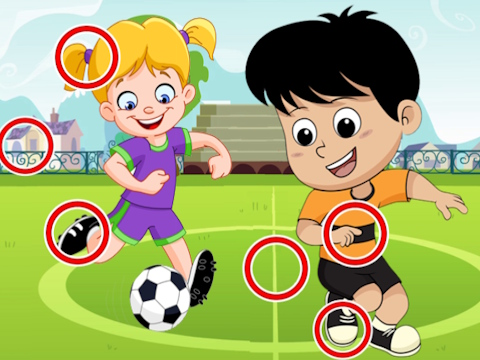 Juego Diferencias de fútbol  en línea