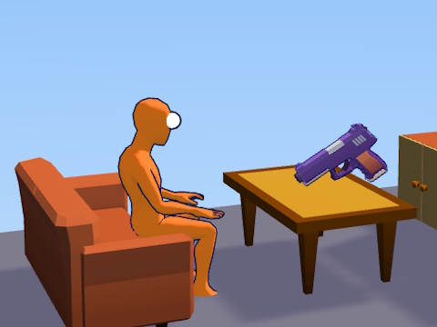 Juego Ragdoll Gun Shooter: cañón Spinner Playground  en línea