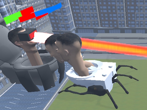 Juego Fusionar el baño skib pelea  en línea