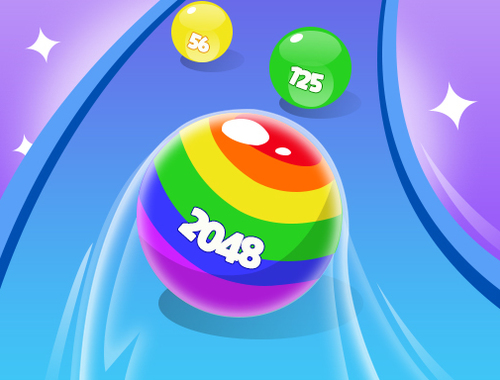 Juego 2048 correr bolas hermosas  en línea