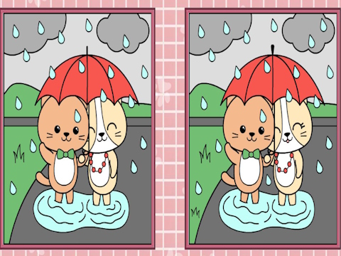 Juego Detectar las diferencias lindas gatitos  en línea