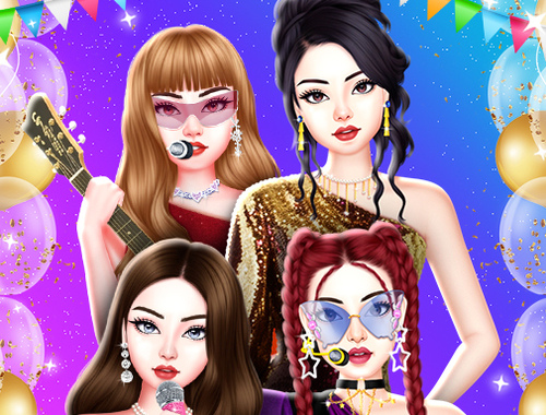 Juego Concierto de víspera de año nuevo de color rosa negro  en línea