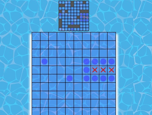 Juego Acorazado en las células  en línea