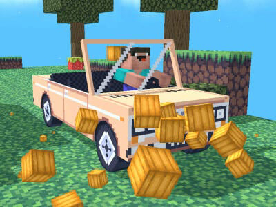 Juego Noob: Obby en un coche  en línea