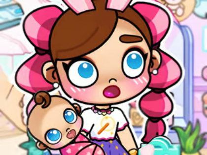 Juego Rompecabezas: tienda de bebés avatar  en línea
