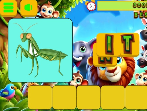 Juego Animales de palabras para niños  en línea