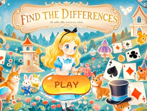 Juego Encuentra las diferencias: Alicia en el país de las maravillas  en línea