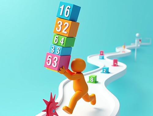 Juego Pila de cubos 2048  en línea
