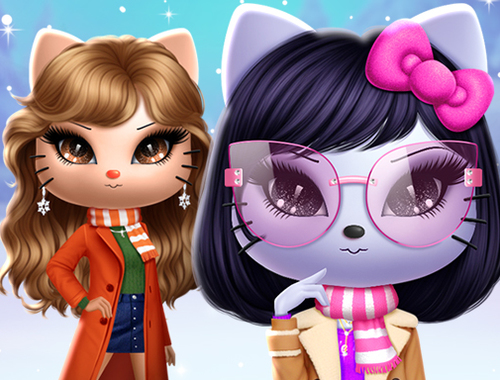Juego Escuadrón de kitty Vestido de invierno  en línea