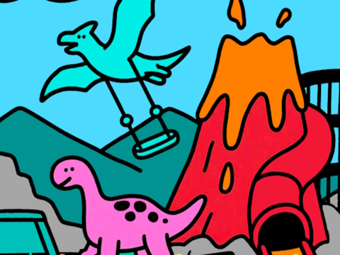 Juego Color by Code Dino Park  en línea