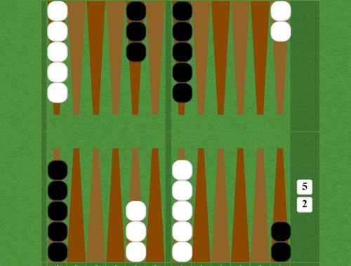 Juego Backgammon corto  en línea