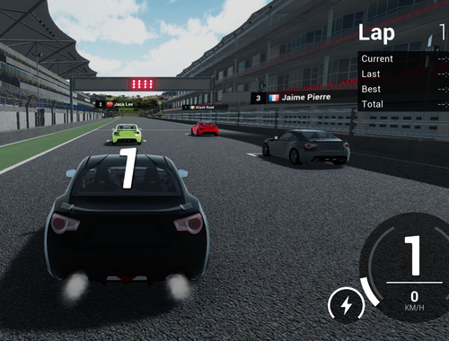 Juego Simulador de carreras GT real  en línea