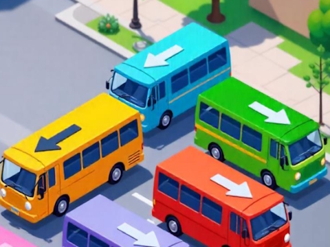 Juego Estacionamiento de jam de autos de autobús locos  en línea