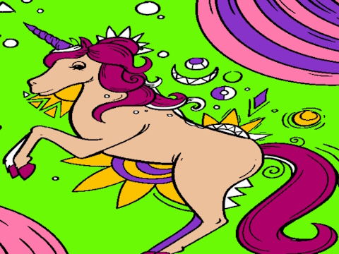 Juego Páginas para colorear de unicornio mágico  en línea