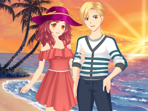 Juego Pareja de anime tocador  en línea