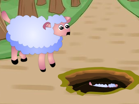 Juego Ayuda a caer oveja bebé  en línea