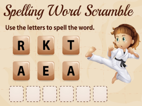 Juego Palabra ortográfica Scramble  en línea