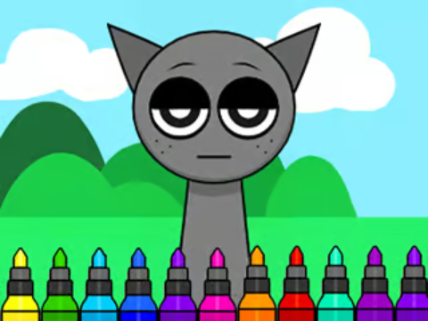 Juego Libro para colorear: Sprunki Incredibox Gray  en línea