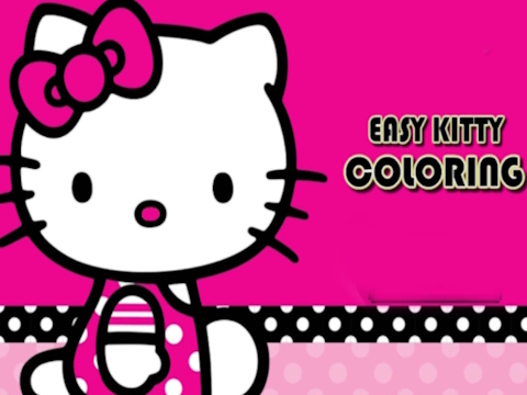 Juego Kitty para colorear fácil  en línea