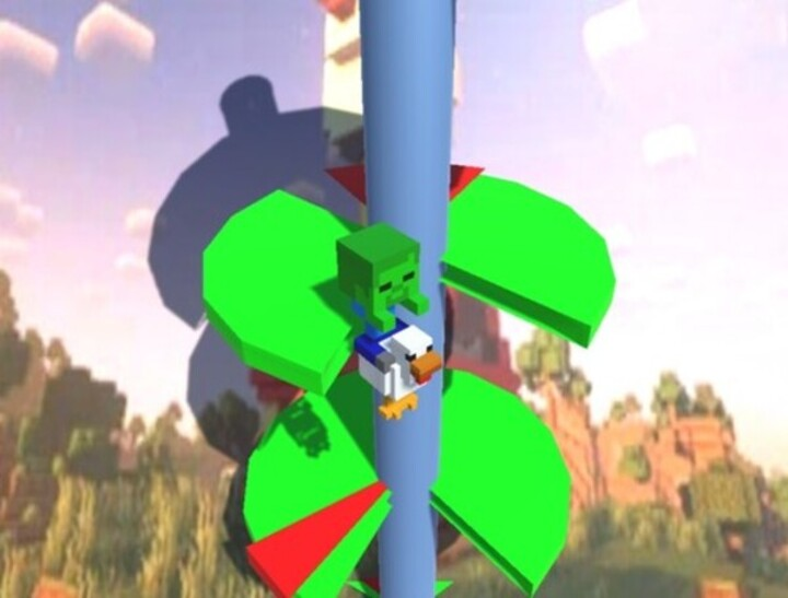 Juego Salto de hélice de jockey de pollo  en línea