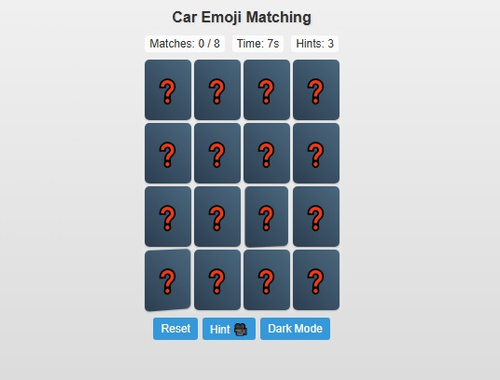 Juego Coche emoji coincidente  en línea