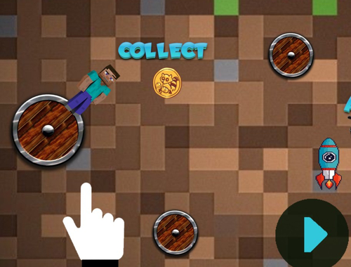 Juego MineBlock gire y vuela aventura  en línea