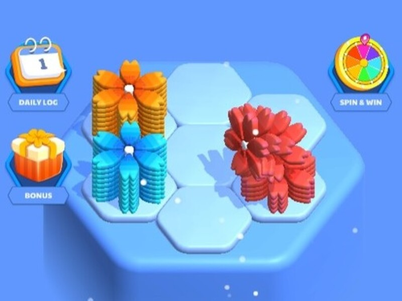 Juego Rompecabezas hexa de flores en línea