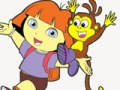 Juego Dora el explorador para colorear  en línea