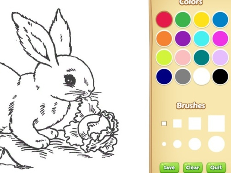 Juego Libro para colorear de conejito para niños en línea