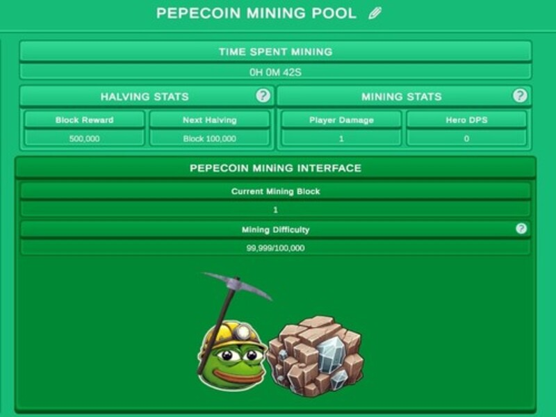 Juego PepeCoin Miner Simulador inactivo en línea