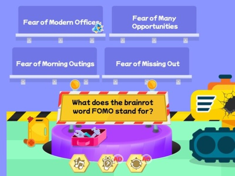Juego Cuestionario de niños: cuestionario de palabras brainrot en línea