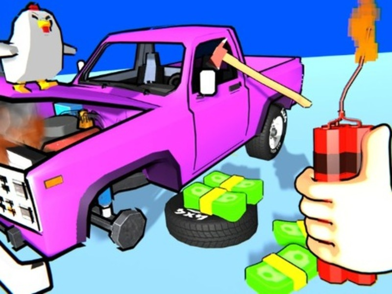 Juego ¡Aplasta el auto en pedazos! en línea