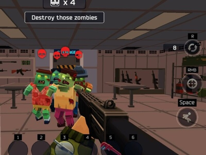 Juego Combate de píxeles: zombies huelga en línea