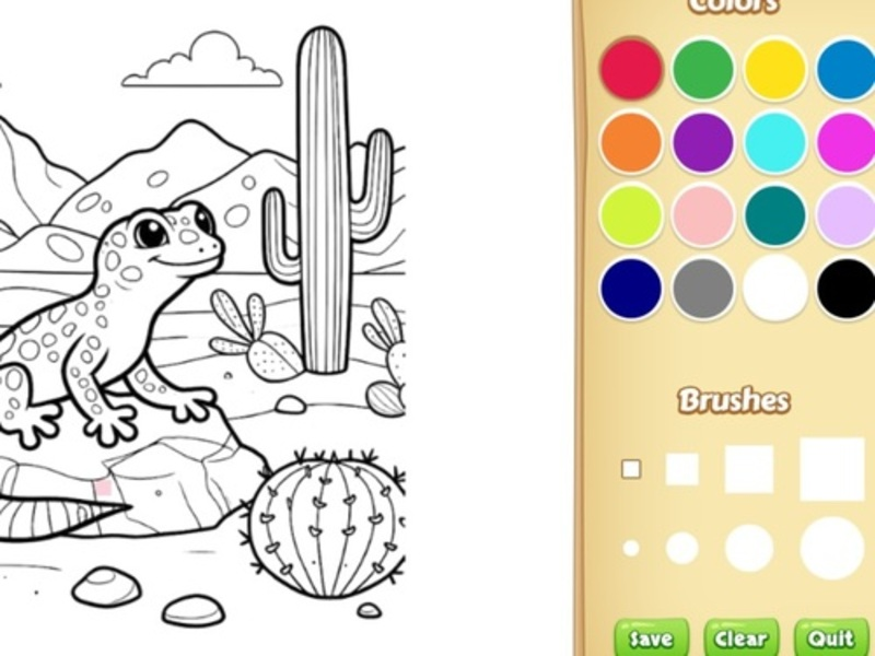 Juego Libro para colorear de animales del desierto para niños en línea