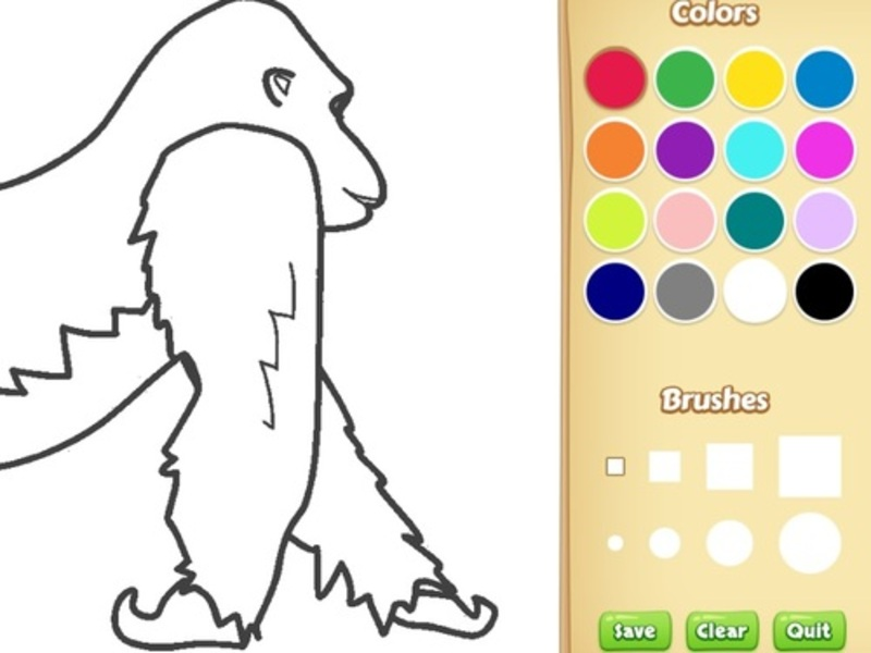 Juego Libro para colorear de gorila para niños en línea