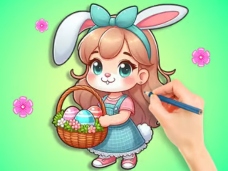 Juego Libro para colorear: huevos de Pascua DIY en línea