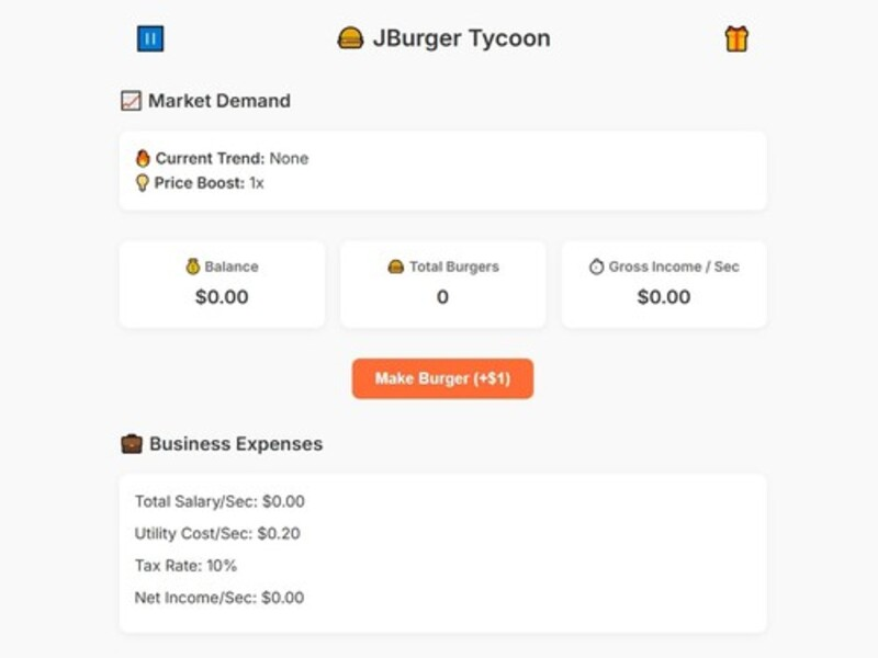 Juego Magnate jburger en línea