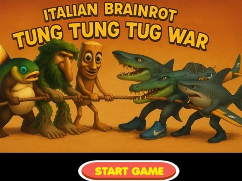 Juego Guerra italiana Brainrot Tung Tung Tug Tug en línea