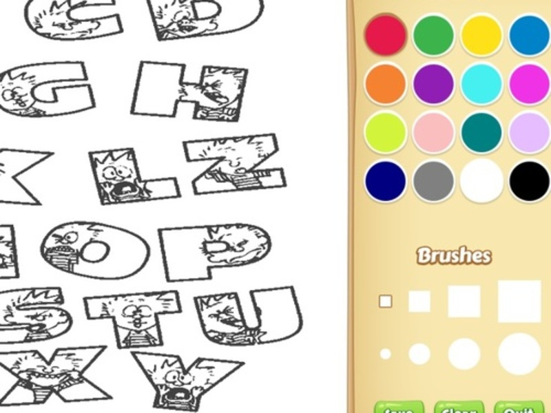 Juego Libro para colorear de animales de alfabeto para niños en línea