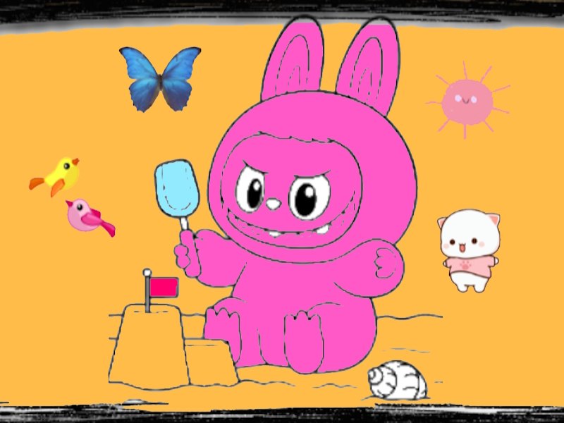 Juego Aventura para colorear de Labubu en línea