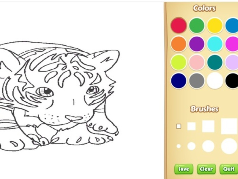 Juego Libro para colorear del tigre del bebé en línea
