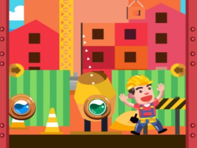 Juego Shooter de burbujas de trabajadores de la construcción en línea