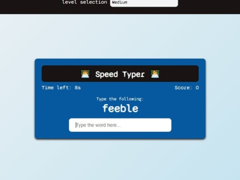 Juego Velocidad typer en línea